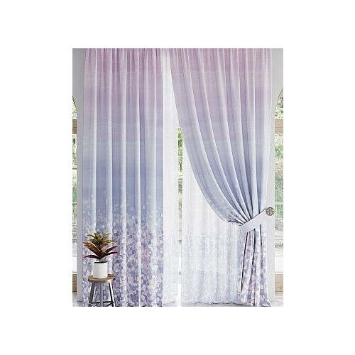 фото Комплект штор томдом регверс (фиолетовый)