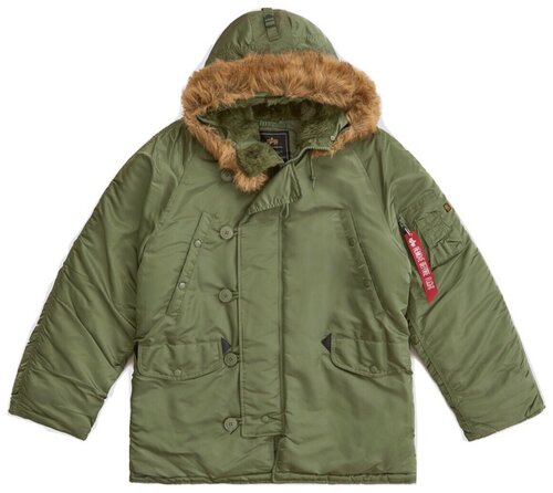 Аляска ALPHA INDUSTRIES Regular Fit N-3B, размер XXL, зеленый