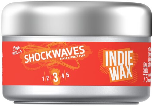 Wella Воск Shockwaves Indie Wax, средняя фиксация, 75 мл, 75 г