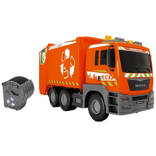 Мусоровоз Dickie Toys MAN (3749024), 55 см, оранжевый мусоровоз dickie toys air pump 3809000 55 см оранжевый