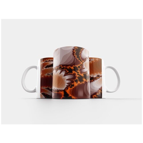 фото Кружка "фрактал, шаблон, оттенки коричневого" 320 мл lotsprints