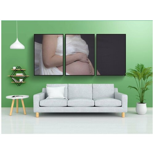 фото Набор модулных постеров для интерьера "женщина, беременность, желудок" 60x90 см. в тубусе, без рамки lotsprints