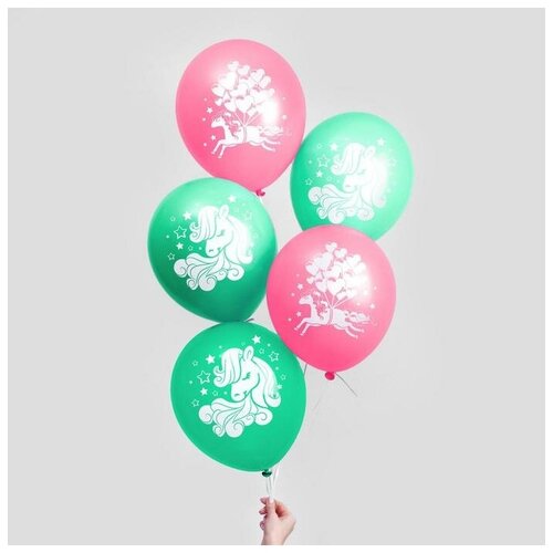 фото Шар воздушный 12" «пони ласковый», пастель, 1-сторонний, набор 50 шт, микс страна карнавалия