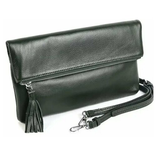 фото Женская кожаная сумка 8932 грин (101443) fuzi house