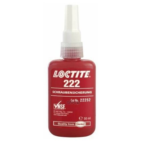 Loctite 222 10ml Резьбовой Фиксатор Малой Прочности 222, 10 Мл LOCTITE арт. 267358