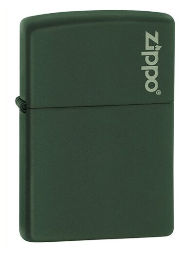 Зажигалка Zippo латунь с порошковым покрытием, зеленая, матовая, 36x12x56 мм