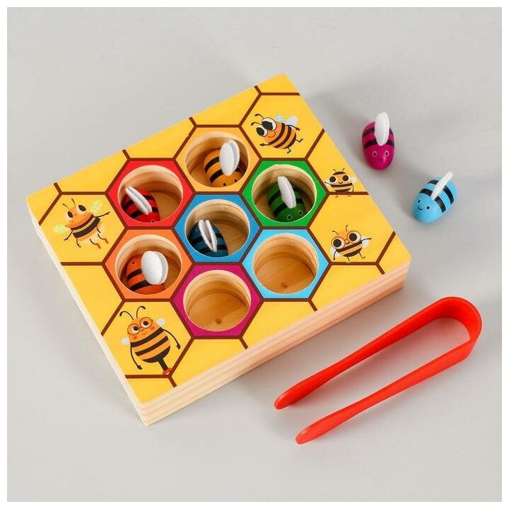 Развивающая игра «Достань и положи пчёлку» 4,5 × 14,5 × 20 см