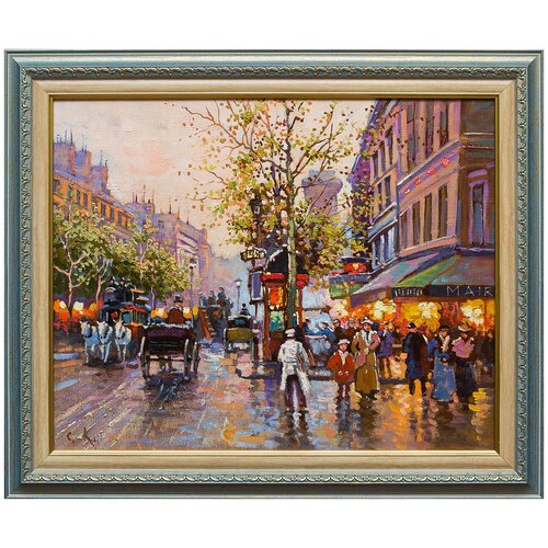 фото Картина маслом "весенний город" корабельщиков русская живопись