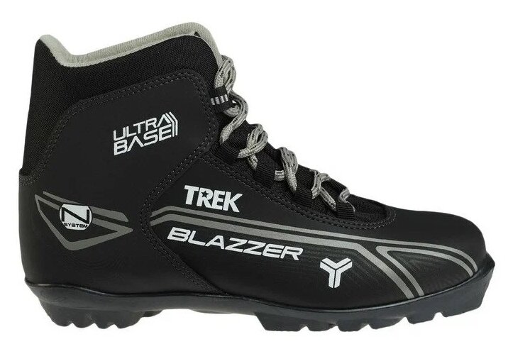 Ботинки лыжные NNN TREK Blazzer4 черные/логотип серый размер RU38 EU39 CM24,5