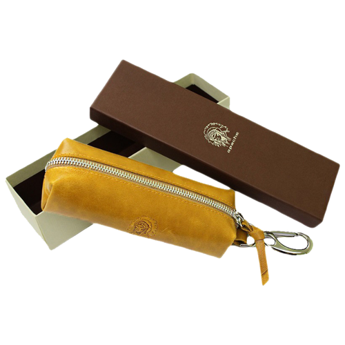 фото Ключница apache, натуральная кожа, подарочная упаковка, желтый