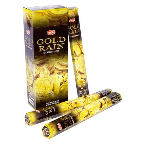 Благовония палочки HEM Золотой дождь Gold Rain 120 шт