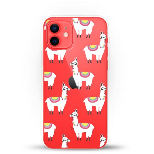 фото Силиконовый чехол белые ламы на apple iphone 12 mini andy & paul
