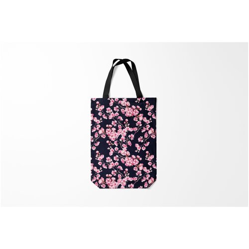 фото Сумка-шоппер / 31х42 см / тренды / цветы сакура burnettie