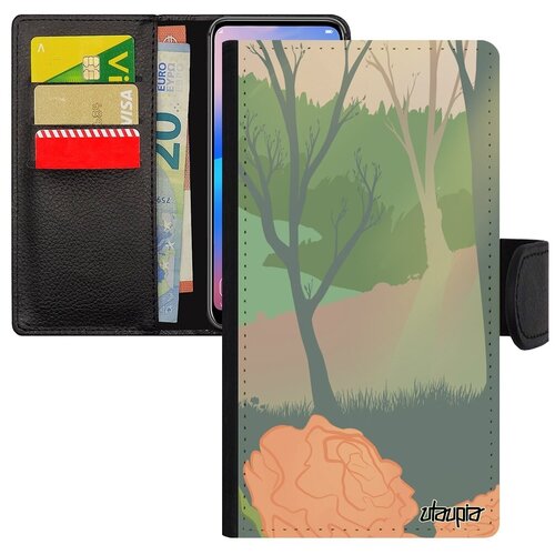 фото Защитный чехол книжка на мобильный // apple iphone 6 plus // "лесные розы" розы дизайн, utaupia, цветной