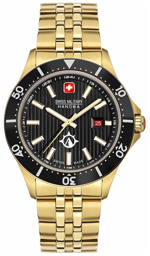 Наручные часы Swiss Military Hanowa Flagship X SMWGH2100610, золотой, черный