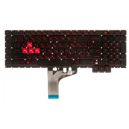 Клавиатура для ноутбука HP Omen 17-W000 17-W100 17-W200 17-AN000 17-AN030CA черная с красной подсветкой 2159₽