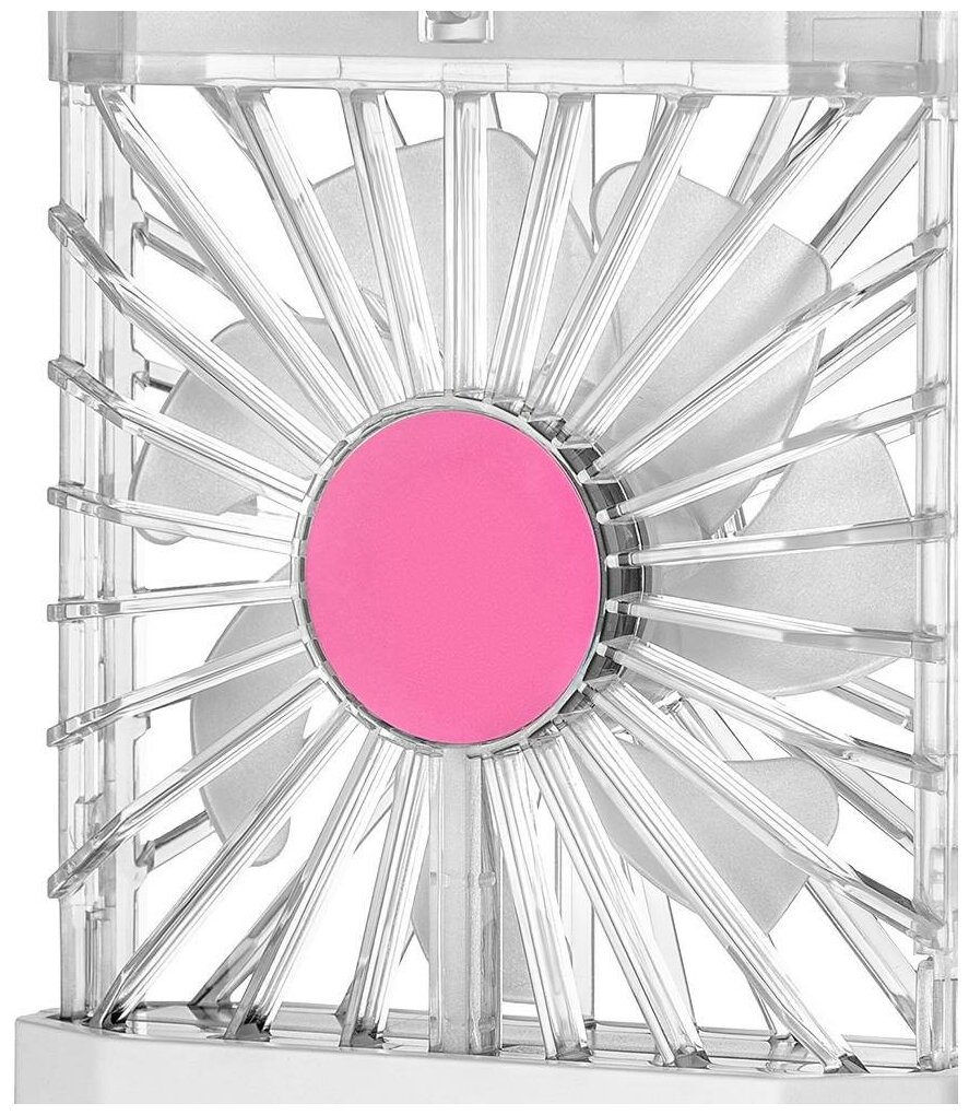 Беспроводной мини-вентилятор Kitfort КТ-406-1 бело-розовый - фотография № 10