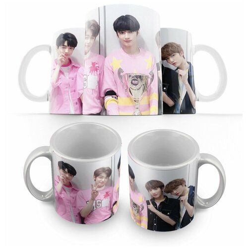 фото Кружка белая txt(bts, blackpink, everglow, twice, itzy, exo, red velvet, stray kids, ateez, nct, txt, secret number, mamamoo, got7) -2 creative mug