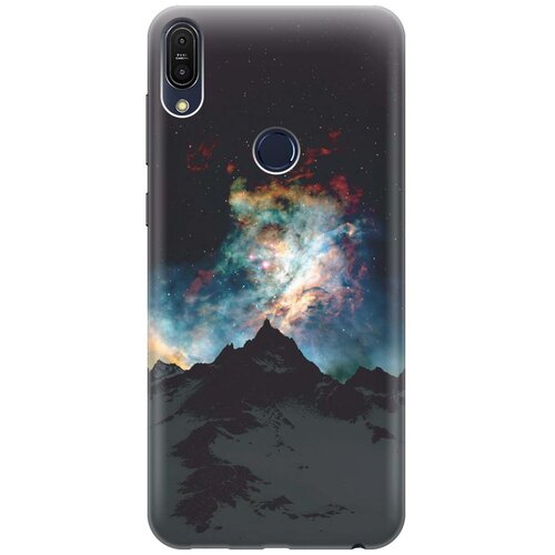 фото Gosso ультратонкий силиконовый чехол-накладка для asus zenfone max pro m1 (zb602kl) с принтом "горы и звезды"