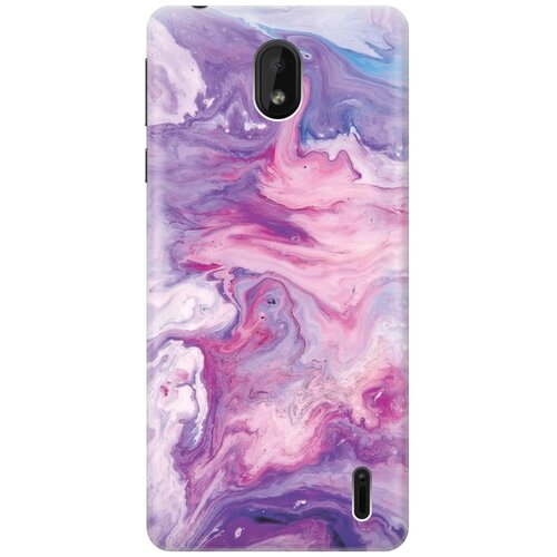 фото Gosso ультратонкий силиконовый чехол-накладка для nokia 1 plus с принтом "purple marble"