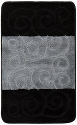 Серо-чёрный коврик для ванной комнаты Confetti Bath Maximus Sile 2513 Black прямоугольник (50*80 см)