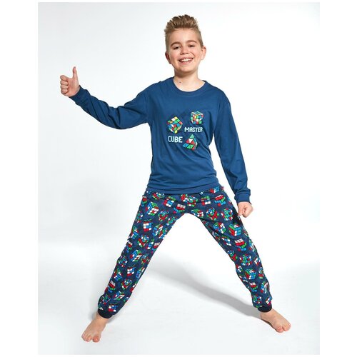 593/102 Пижама для мальчика Cornette Cube Master - размер: 122-128, цвет: Синий