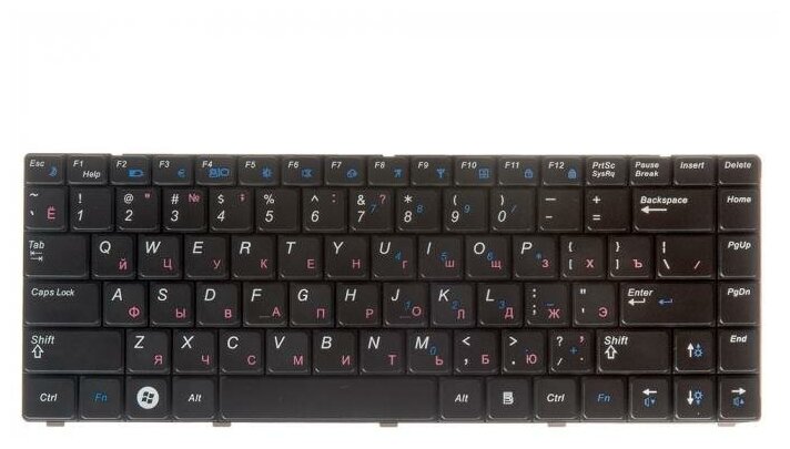 Клавиатура для ноутбука Samsung R418 R420 R423 R425 R428 R430 R439 R440 R463 R469 RV408 черная гор. Enter ZeepDeep