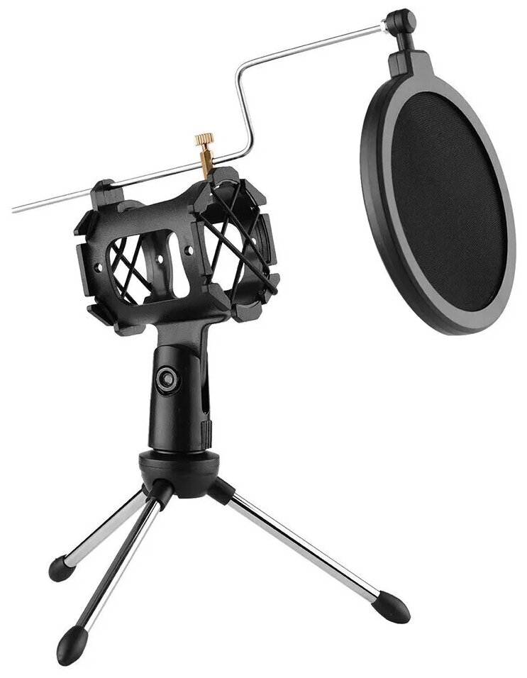 Держатель для микрофона / Крепление для микрофона / Кронштейн для микрофона / Микрофонная стойка / Подставка для микрофона / Поп фильтр для микрофона