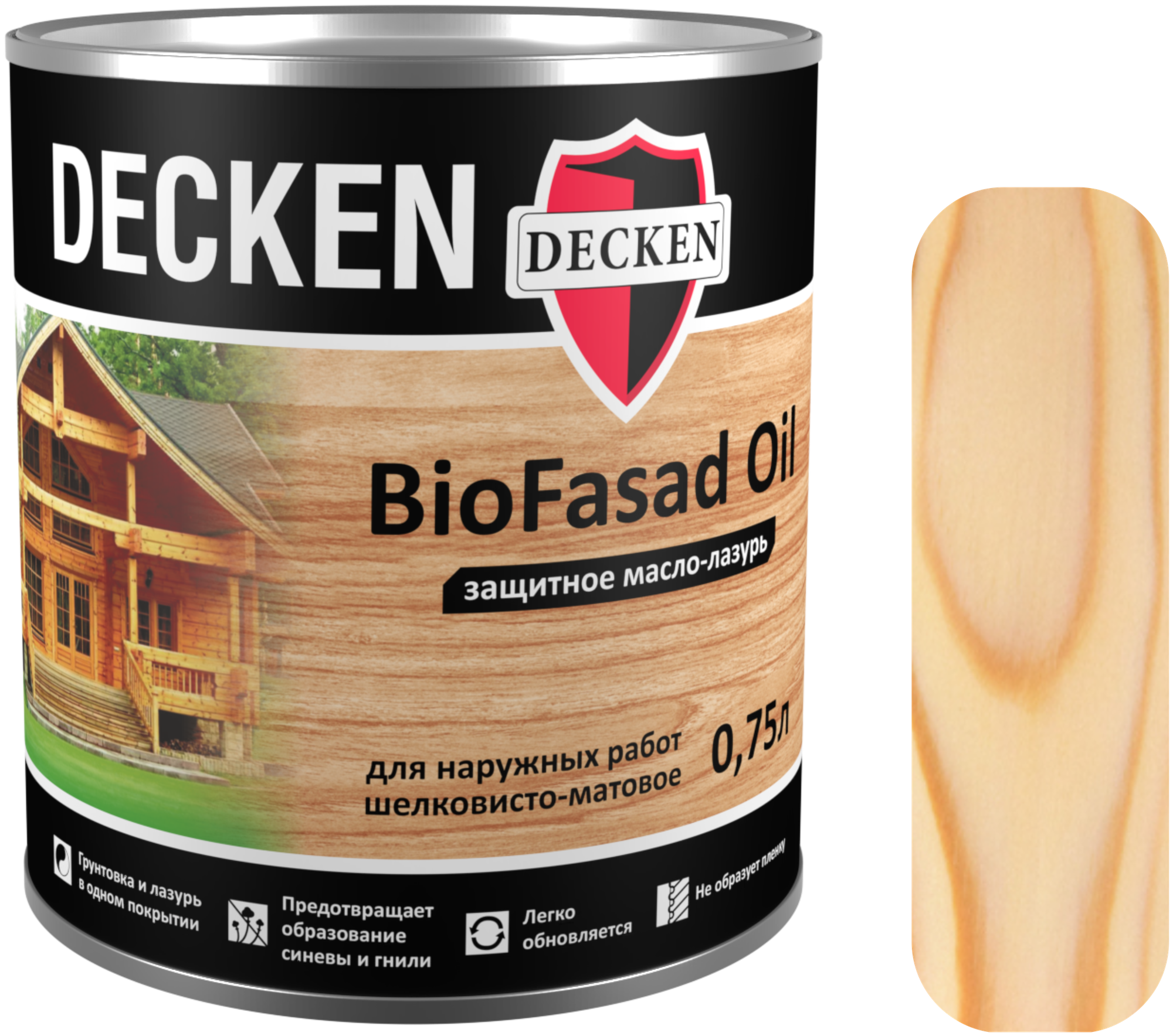 Защитное масло-лазурь Decken BioFasad Oil бесцветное 0,75 л