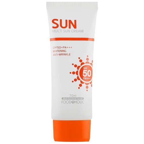 Крем солнцезащитный FoodaHolic Multi Sun Cream SPF 50+, РА+++, 70 мл foodaholic крем солнцезащитный для лица multi sun cream 70 мл