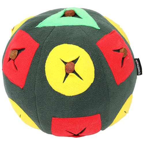 Игрушка для собак "Развивающий мяч", темно -зеленый, 22см