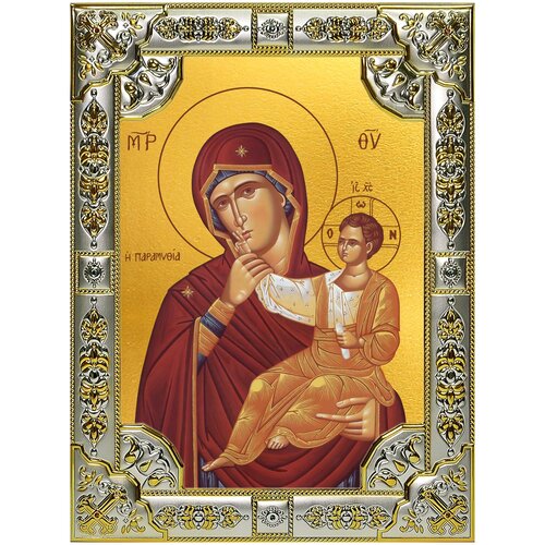 Икона Ватопедская Божия Матерь, 18х24 см, в окладе