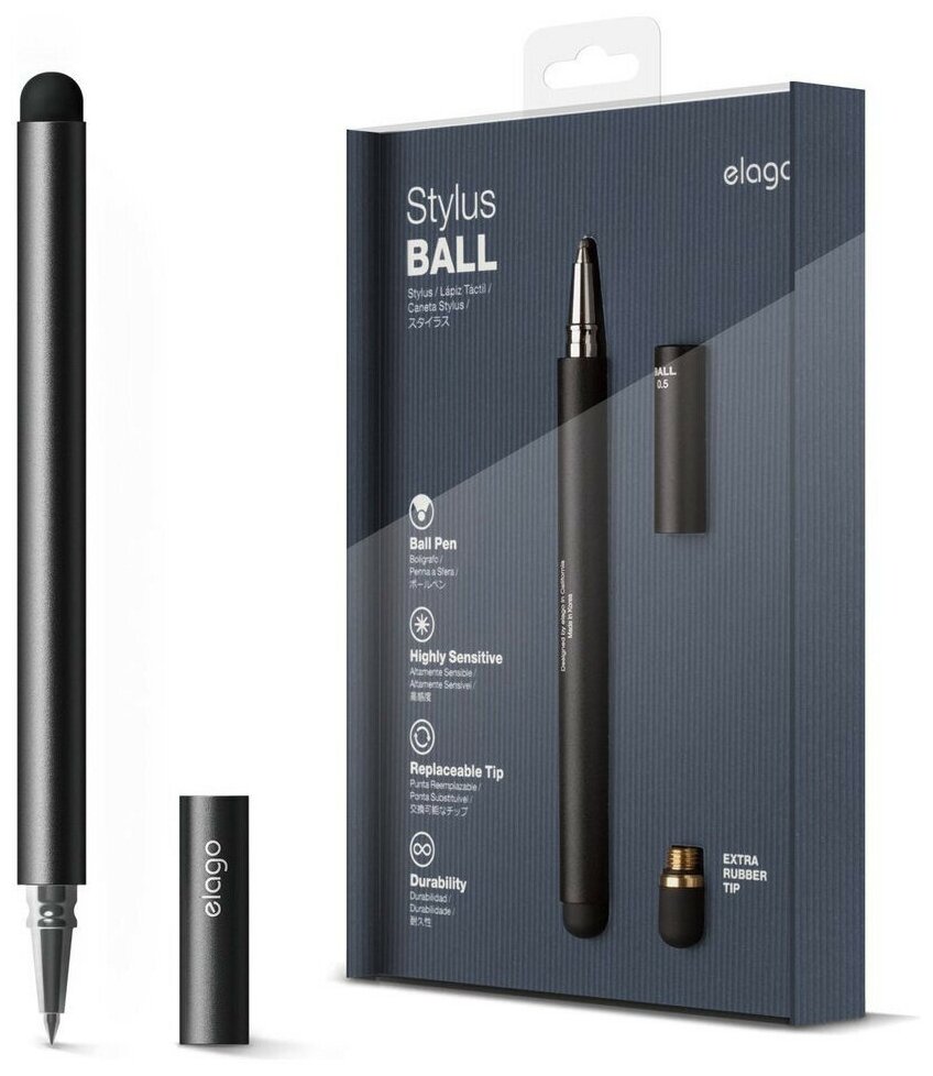 Стилус Elago Stylus Ball, цвет Черный (EL-STY-BALL-BK) EL-STY-BALL-BK