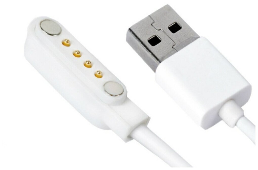 Магнитная зарядка USB кабель для смарт- умных- детских часов 4 pin