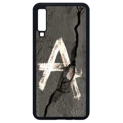 фото Защитный чехол на смартфон // samsung galaxy a7 2018 // "анархия" анархизм знак, utaupia, серый