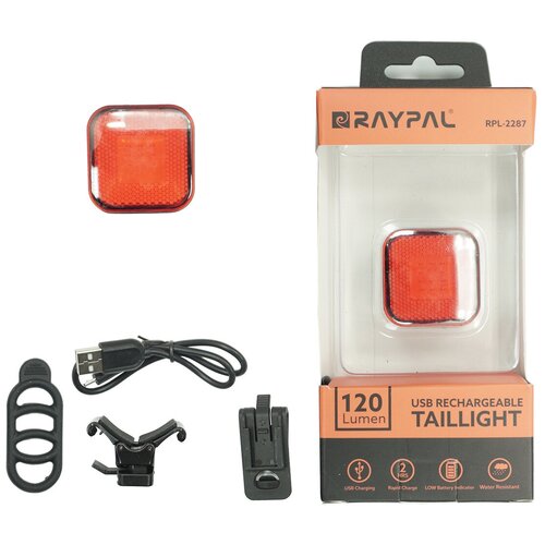 Фонарь задний велосипедный RAYPAL RPL-2287, панели COB LED фонарь задний sp connect all round led safety light red