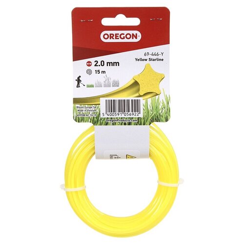 фото Леска для триммера oregon yellow starline 2mm x 15m 69-446-y