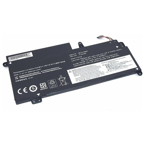 Аккумуляторная батарея для ноутбука Lenovo ThinkPad S2 13 (01AV400-3S1P) 11.4V 42Wh OEM черная аккумуляторная батарея для ноутбука lenovo flex 3 14 l14m3p21 3s1p 11 1v 45wh oem черная