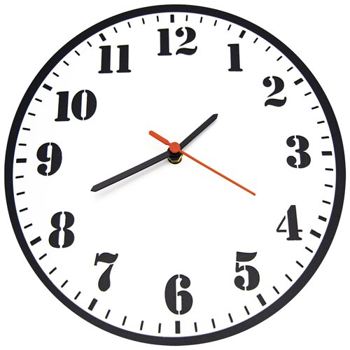 Часы настенные интерьерные, металлические бесшумные для кухни, гостиной или спальни D 29.8 см., Maesta, арт. MA-CH021, цвет белый
