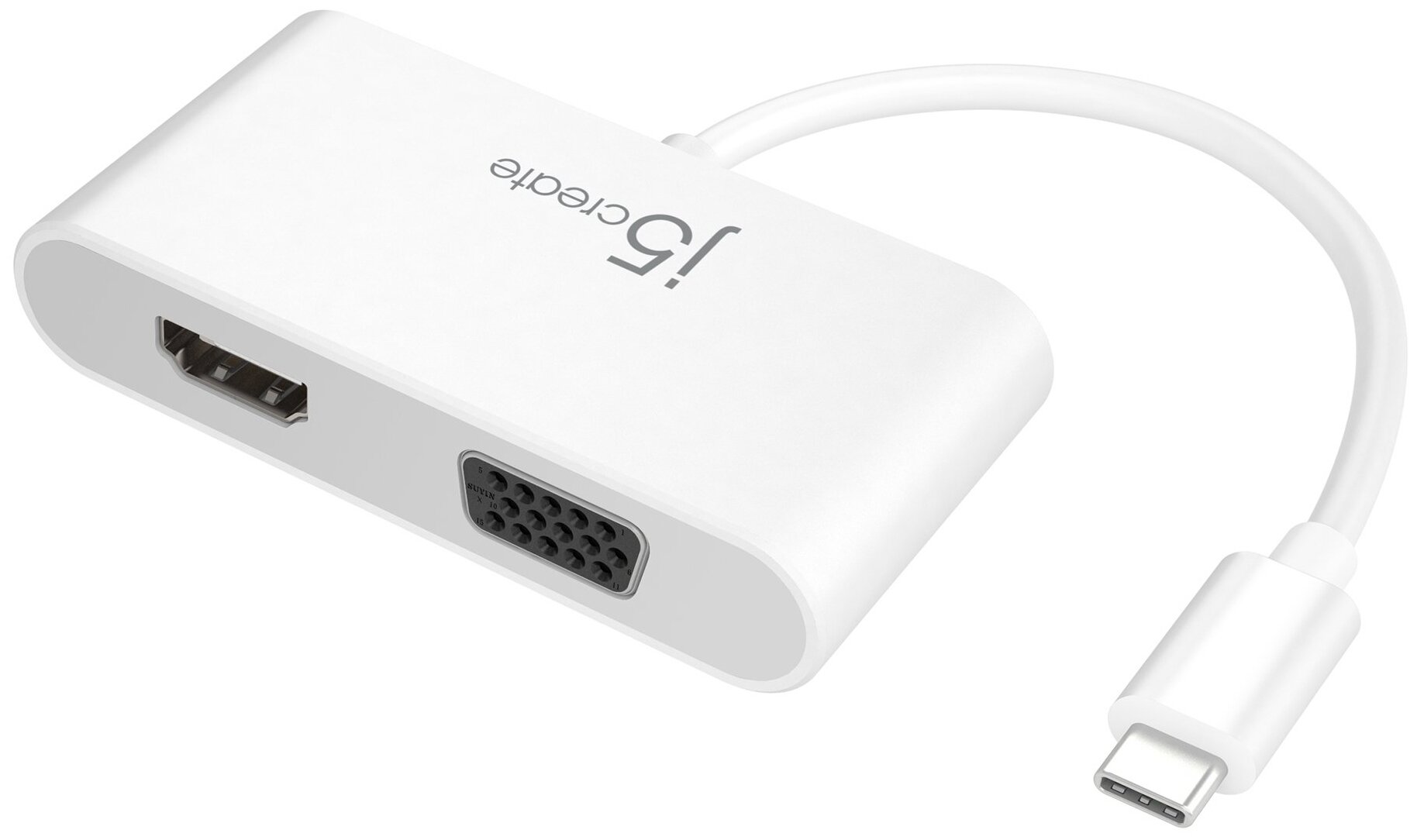 Переходник/адаптер j5create JCA174 USB-C (m) - HDMI (f)/VGA (f)