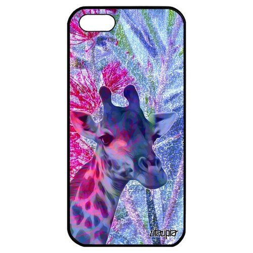 фото Защитный чехол на телефон // iphone 5 5s se (2016) // "жираф" дизайн пятна, utaupia, фуксия