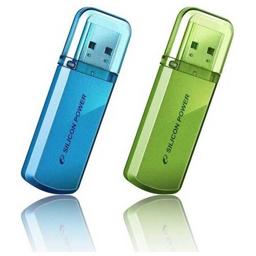 Флеш Диск Silicon Power 32Gb Helios 101 SP032GBUF2101V1N USB2.0 зеленый