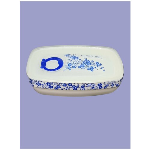 Герметичный ланч-бокс (В-326) 350мл с цветочным принтом