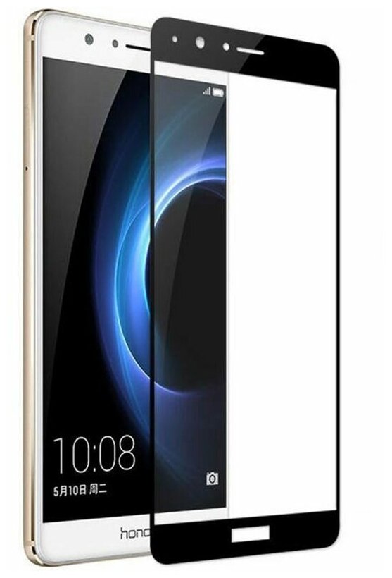 Защитное стекло 3d для телефона Huawei Honor 8(чёрное)