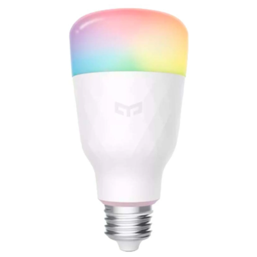фото Лампа умная светодиодная yeelight e27 200-240 в 10 вт груша матовая 800 лм, регулируемый цвет света rgbw, для диммера