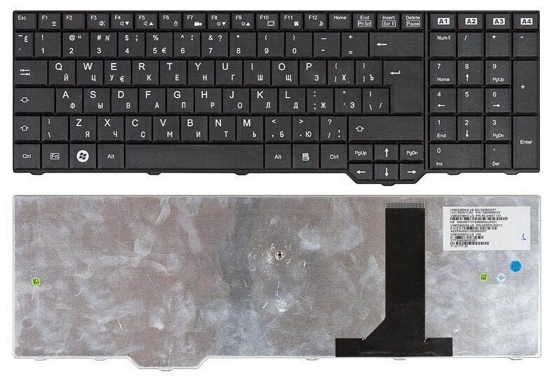 Клавиатура для ноутбука Fujitsu-Siemens Amilo Li3610 черная 3270₽