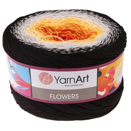 Пряжа YarnArt Flowers, 1 % хлопок, 45 % акрил, 250 г, 1000 м, 1 шт., 259 1000 м