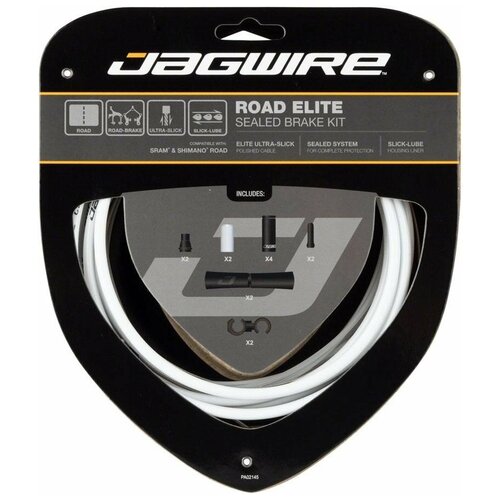 Велосипедный набор рубашек и тросиков тормоза JAGWIRE Road Elite Sealed Brake Kit, белый, SCK051