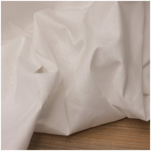Ткань Бязь макетная белая, 100% хлопок, ширина 150 см. Отрез 2 м
