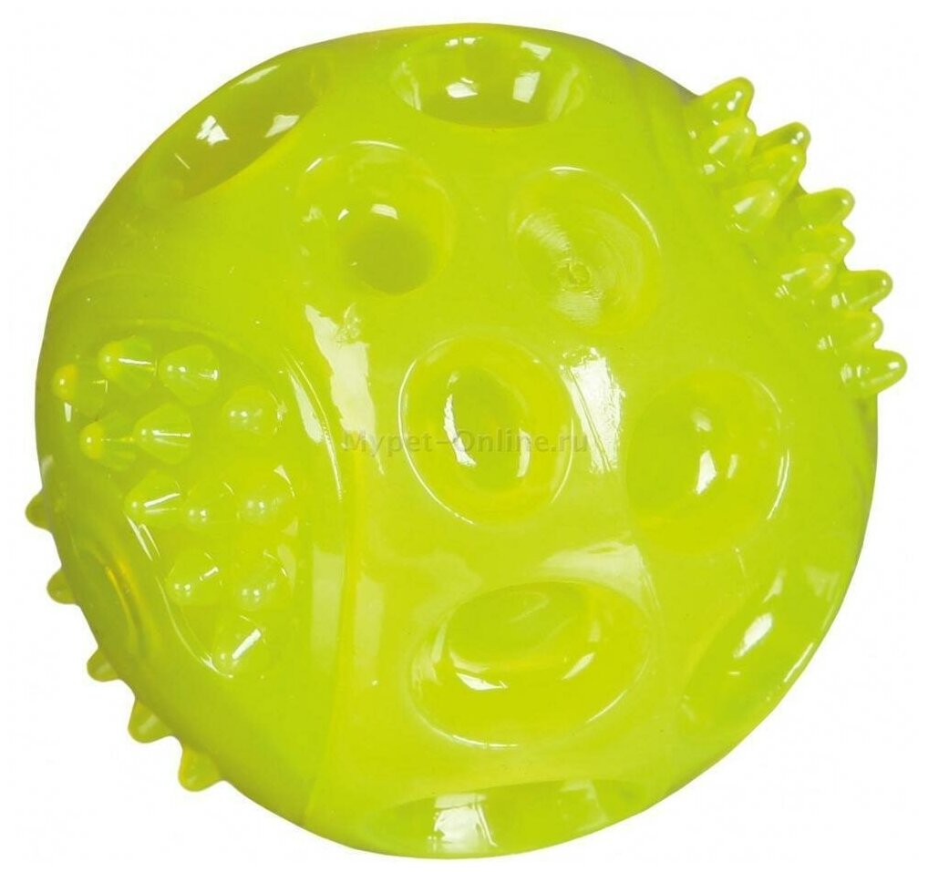 TRIXIE 33643 Игрушка д/собак мяч светящийся d6,5см силикон - фотография № 3